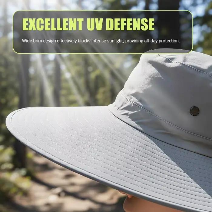 Chapeau de soleil anti-UV polyester avec bord large pour femmes pour les quatre saisons et les activités extérieures