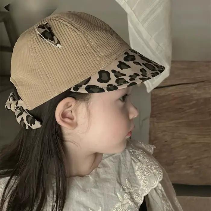 Nouvelle casquette d'automne à imprimé léopard pour enfants: élégant
