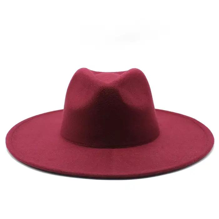 Chapeau Fedora Femme Automne Hiver en Feutre Style Britannique Vintage pour Femmes Occasions Spéciales Église Chapeau Jazz Blanc à Bord Plat Multifonctionnels