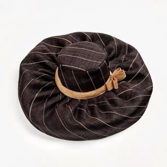 Chapeau de paille à grand bord en raphia pour femmes