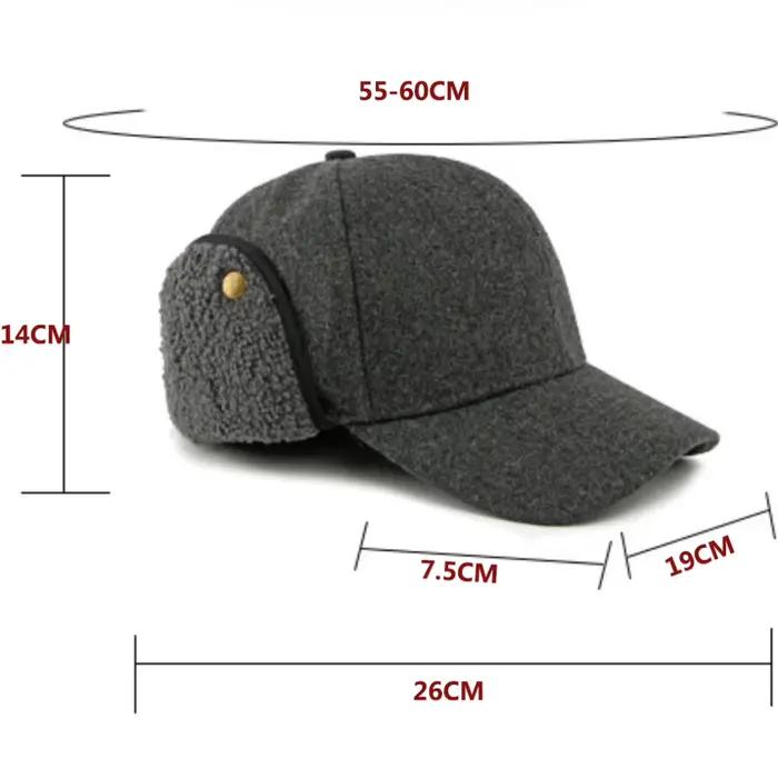 Casquette de Baseball nouveau automne hiver casquettes pour hommes épais chaud neige Ski oreillette