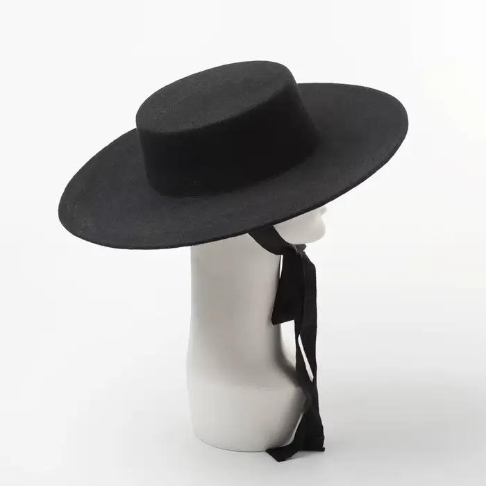 Chapeau en feutre à large bord pour femmes et hommes