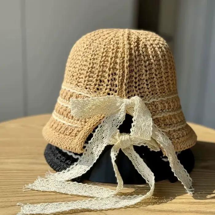 Chapeau de paille tressé pour femme