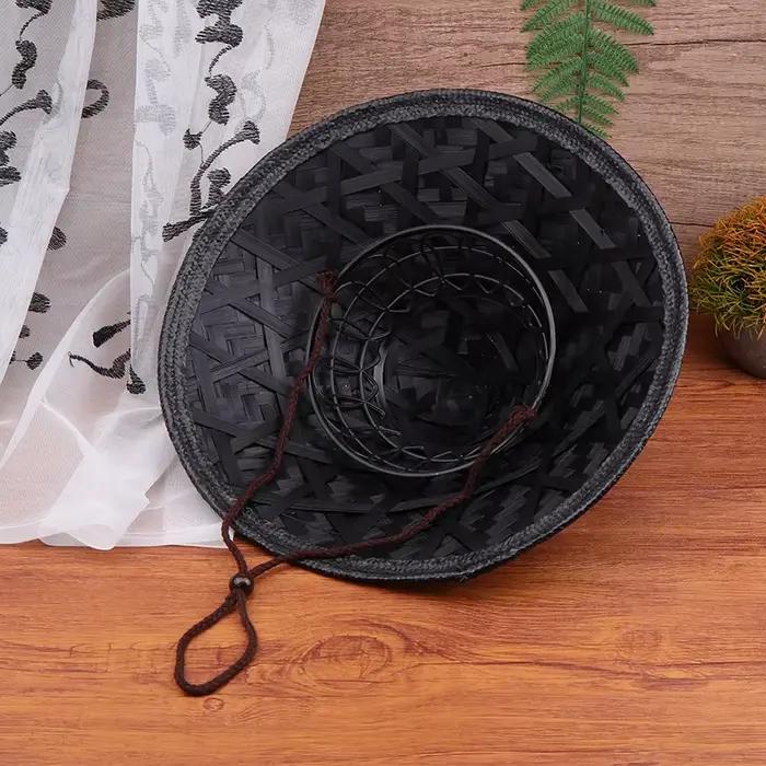Offre spéciale chapeau samouraï paille chinois Cosplay japonais riz asiatique bambou conique chapeaux fête fermier cône décor casquette décorative