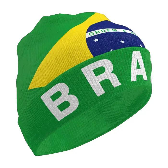 Brésil tricoté chapeau gratuit nom personnalisé hiver froid pull Portugal soutien-gorge