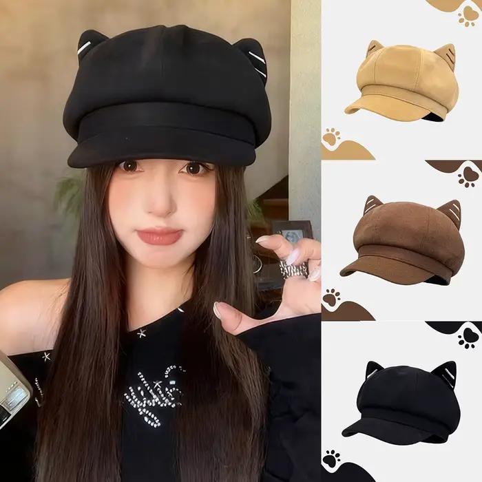 Béret oreilles de chat pour femmes