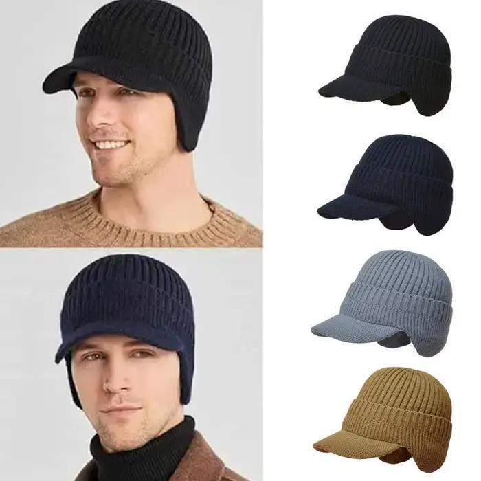 Chapeau d'hiver chaud unisexe avec bord