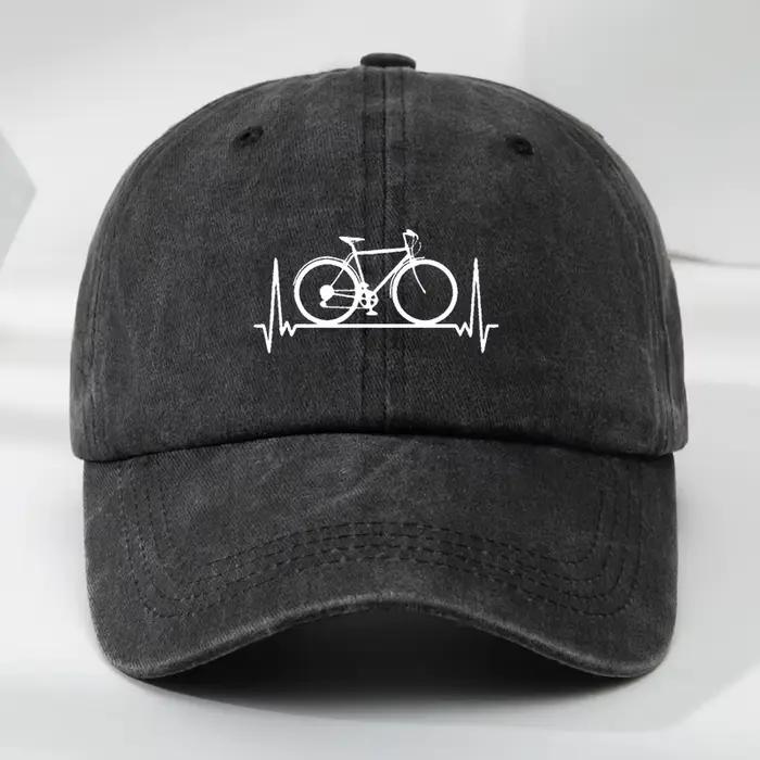 Casquettes de baseball unisexes en polyester avec imprimés de vélos pour protection solaire et tenues décontractées toutes saisons
