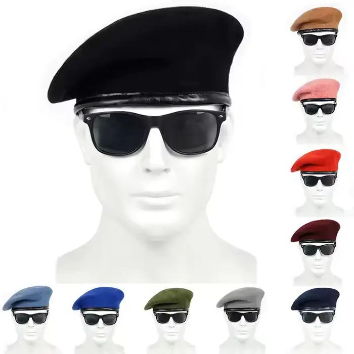 Mode dix couleurs couleur unie béret casquette