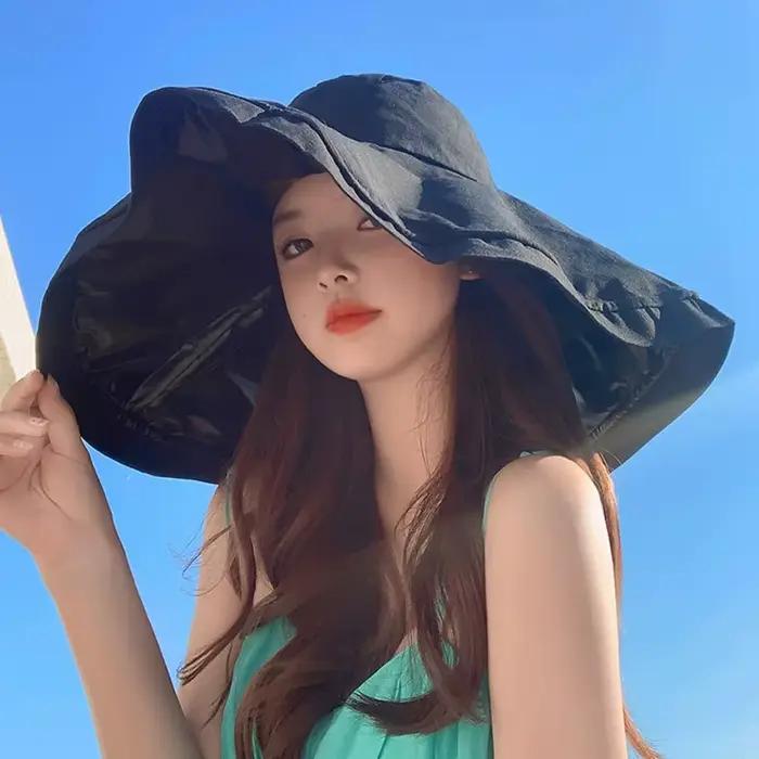 Chapeau de soleil pliable pour femmes