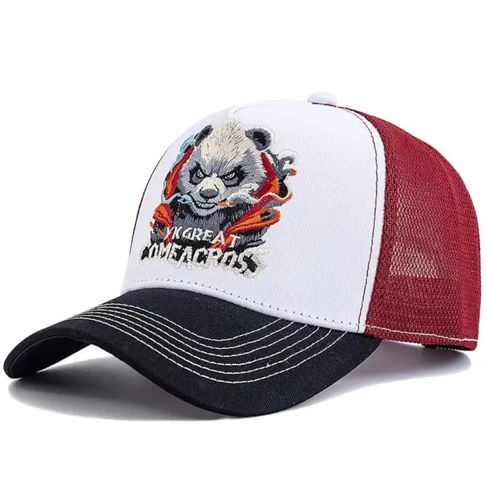 Casquette de baseball unisexe brodée Panda