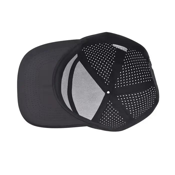 Logo personnalisé 5 panneaux chapeau de camionneur femmes broderie Hip Hop bord plat Snap Back Cap hommes plaine blanc maille rue danse casquette de baseball