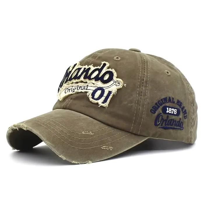 Nouvelle Casquette de Baseball 2026 Lavée Orlando 01 Brodé Hip Hop Skateboard Quotidien Décoration Protection Solaire Unisexe