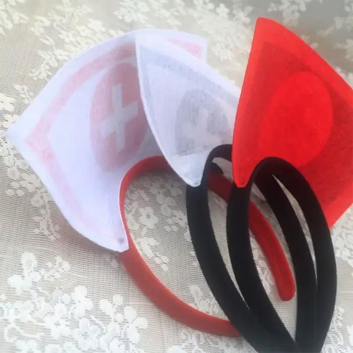 Bandeau infirmière d'Halloween en tissu élégant pour femmes, polyvalent pour soirées costumées, spectacles et tenues quotidiennes