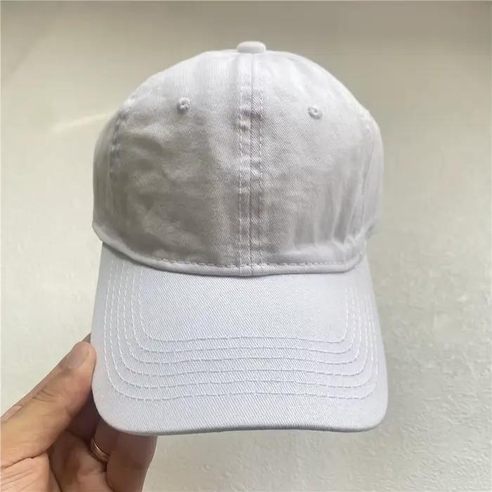 Casquette de Baseball brodée en coton lavé avec Logo personnalisé