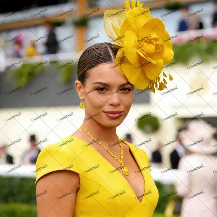 Chapeau fascinateur jaune Derby pour femme