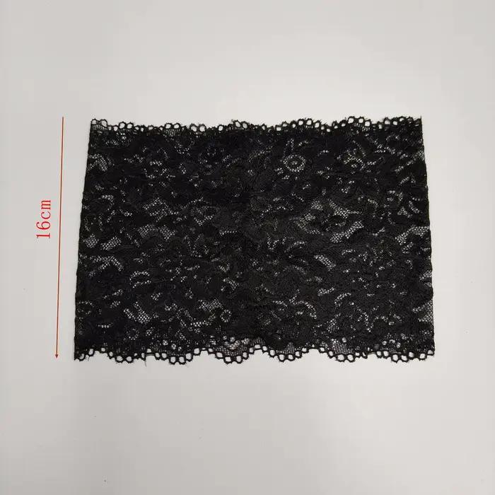 Bandeau en dentelle à la mode floral semi-transparent garniture creuse design original pour femmes occasions spéciales