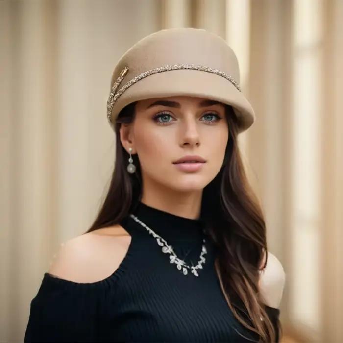 Nouveau chapeau en feutre de laine française