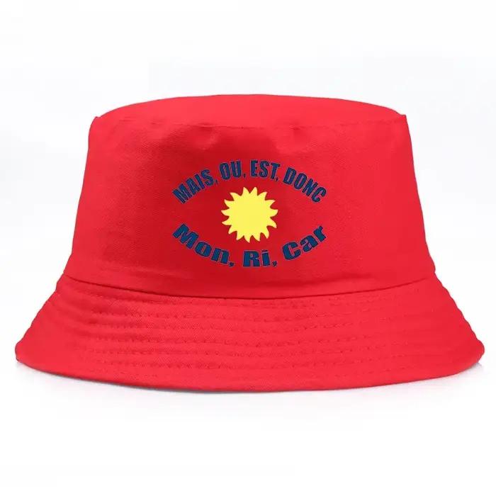 Chapeau de seau réversible unisexe coton polyester lettres motif pour hommes femmes printemps été décontracté casual style sport adapté toutes les saisons occasions quotidiennes balades détente