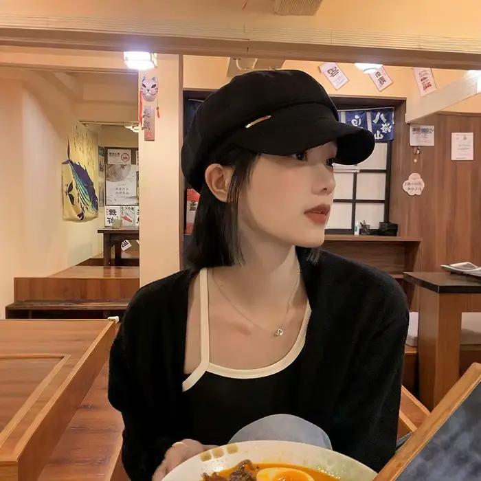 Béret pour femme, chapeau de newsboy