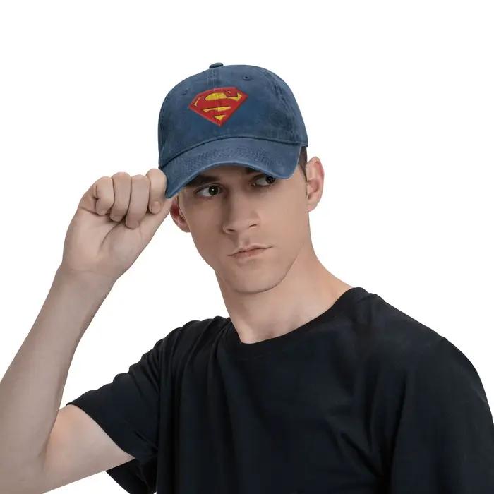 Supermans Logo casquettes de Baseball rétro en détresse lavé chapeaux unisexe Style extérieur été cadeau