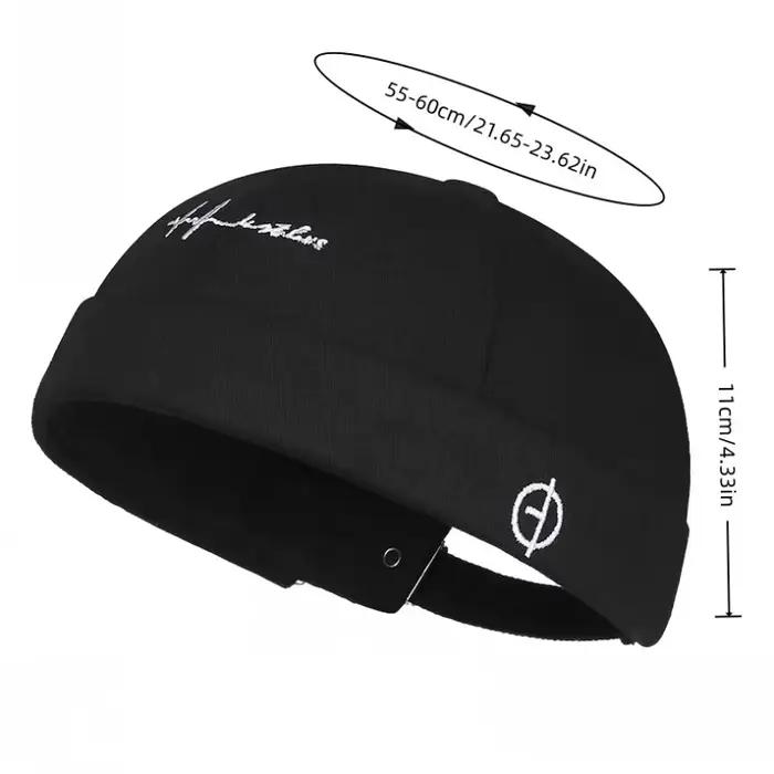 Casquette Docker sans bord en coton rétro