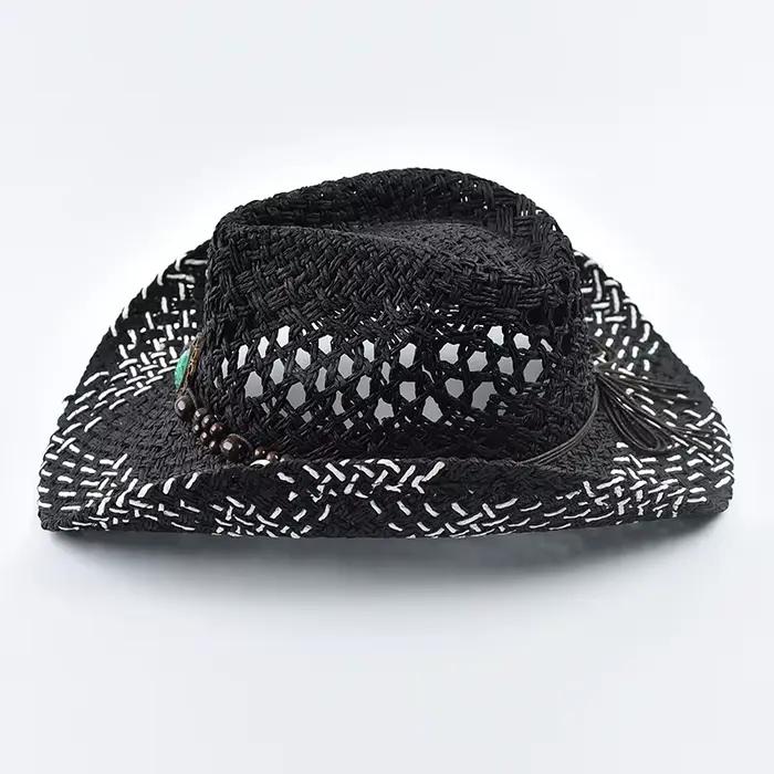 Chapeau de paille bohème d'été pour femmes et hommes