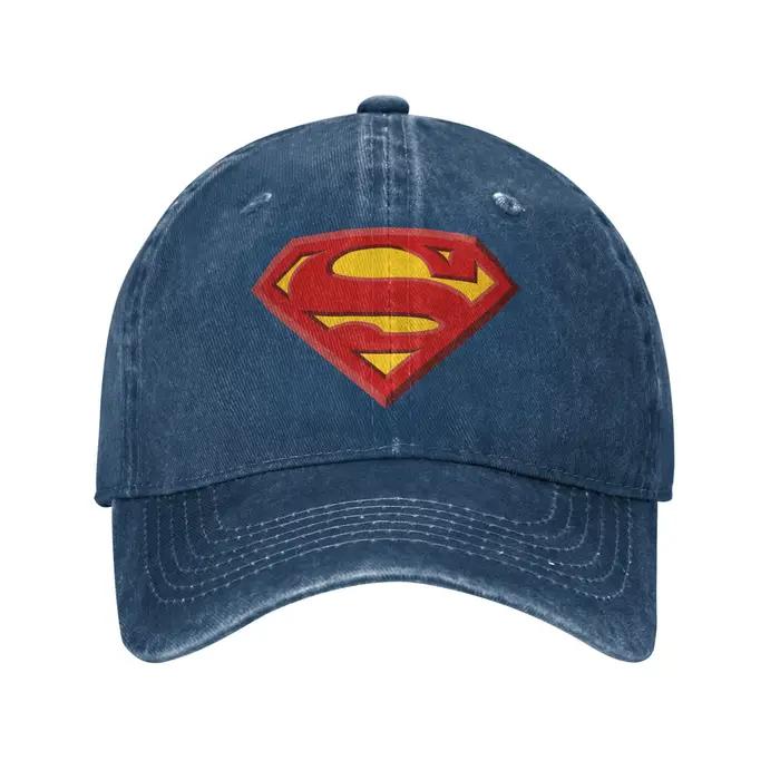 Supermans Logo casquettes de Baseball rétro en détresse lavé chapeaux unisexe Style extérieur été cadeau