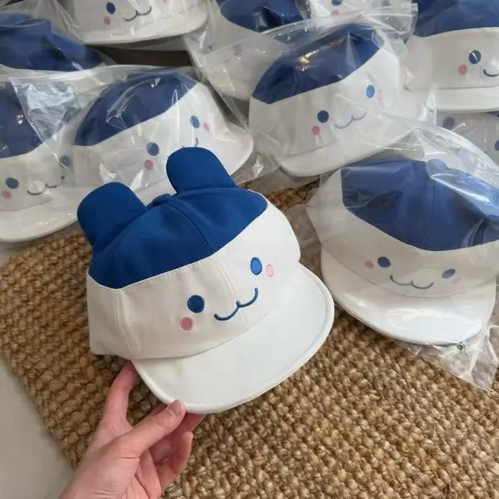 Casquette de baseball verte Tamagotchi Kuchipatchi mignonne à large bord pour femme