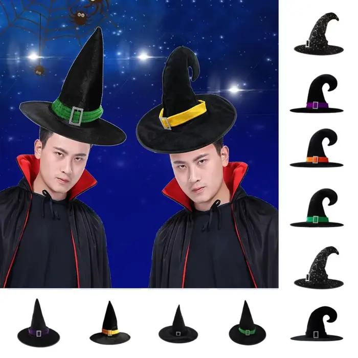 Chapeau de sorcier de sorcière d'halloween en velours Cool