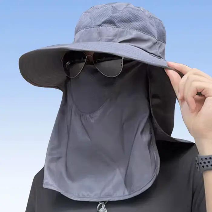Casquette de pêche et de chasse d'extérieur à large bord respirante et amovible