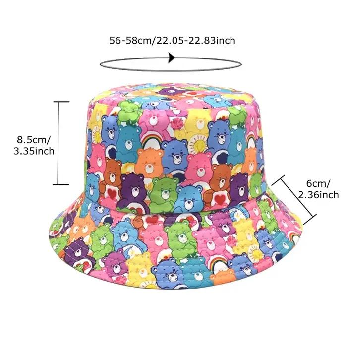 Nouveau Chapeau Bob de Pêcheur Mignon Motif Care Bears