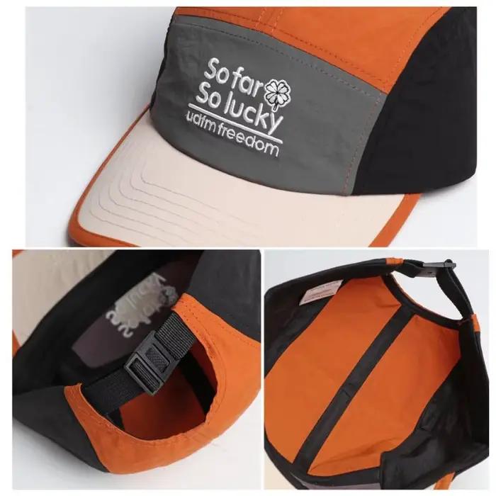 Casquette 5 panneaux pour hommes et femmes avec lettre brodée