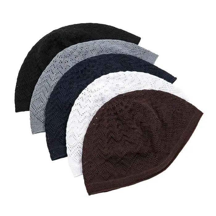 Bonnet tricoté unisexe en polyester pour hommes et femmes, style sportif, chaud et élégant pour l'hiver, occassions extérieures et de prière