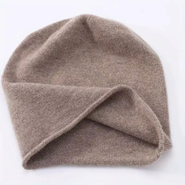 Chapeaux d'hiver pour femmes bonnets tricotés bouclés épaissi garder au chaud Bonnet Baggy casquette femme doux