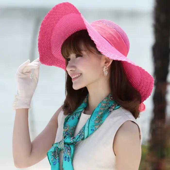 Chapeaux de paille de style coréen pour femmes
