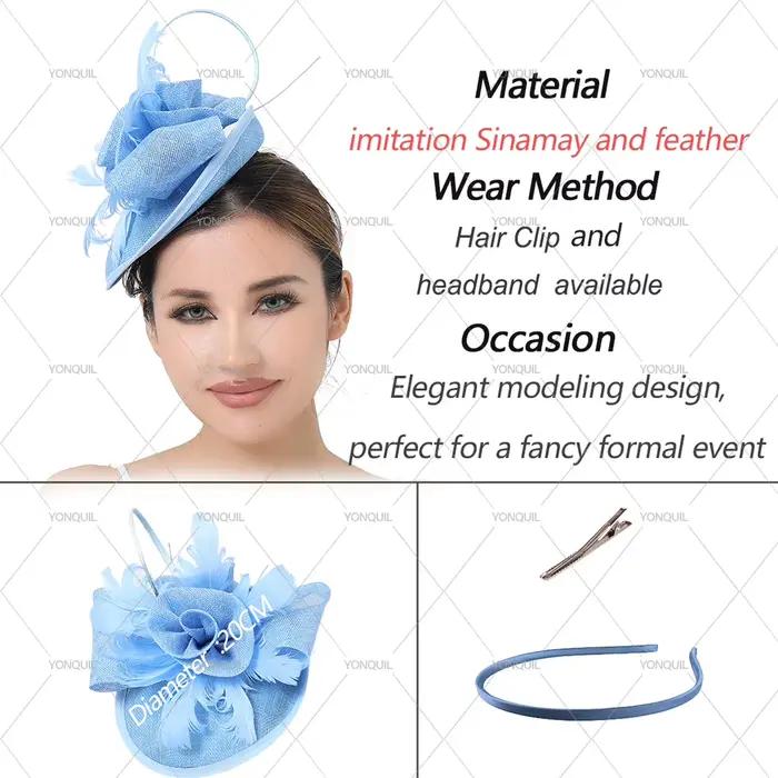 Chapeau fascinateur de mariage élégant pour femmes