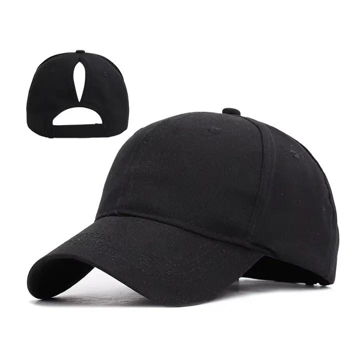 Casquette de Baseball queue de cheval haute de couleur Pure pour femmes et filles