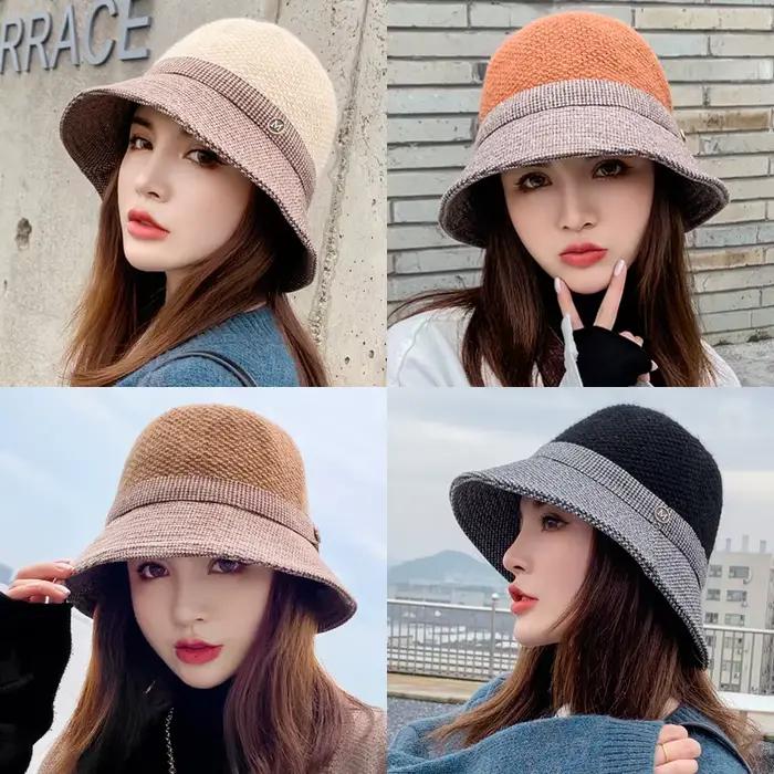 Chapeaux de seau pour femmes en coton, style décontracté et sportif, multi-fonctionnels, pour les femmes de tous âges, idéaux pour l'automne et l'hiver, voyages et sorties
