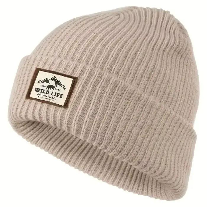 Chapeau tricoté chaud à rayures Jacquard