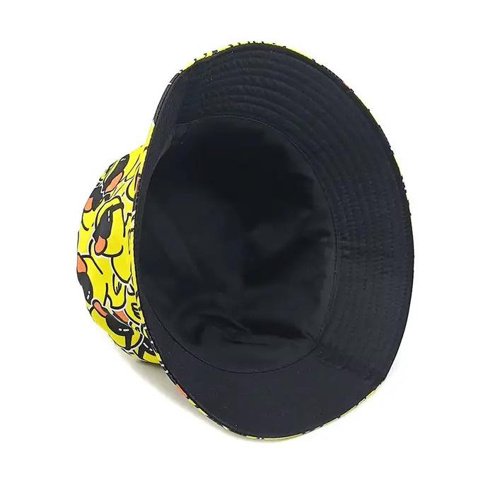 Chapeau Bob Imprimé Canard Jaune Chapeau de Seau Multifonction Tendance Décoratif Style Panama Idéal Été Voyage Plage Protection Solaire