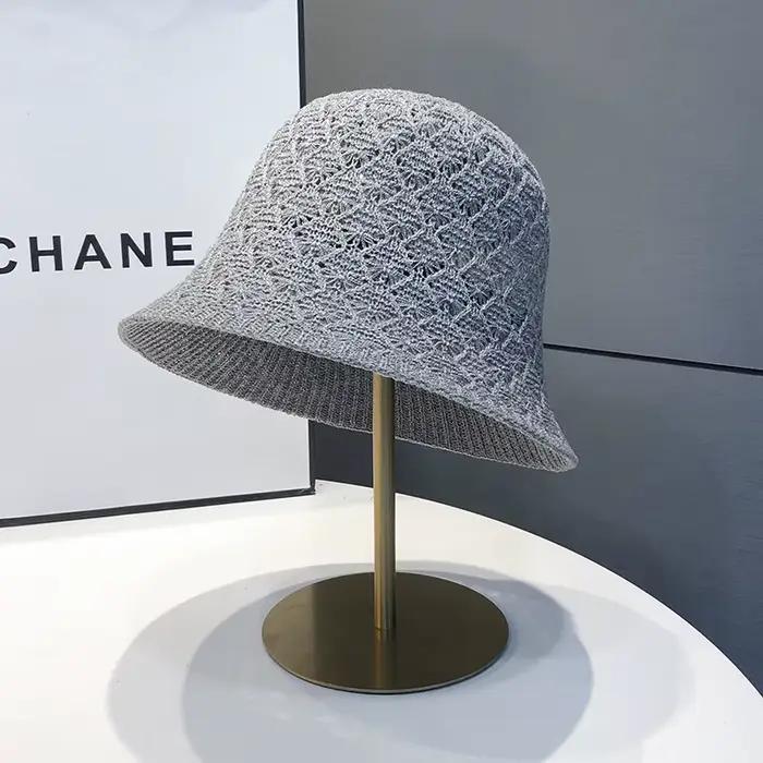 Chapeau bob en tricot creux japonais pour femmes protection solaire respirant été décontracté ocassions spéciales