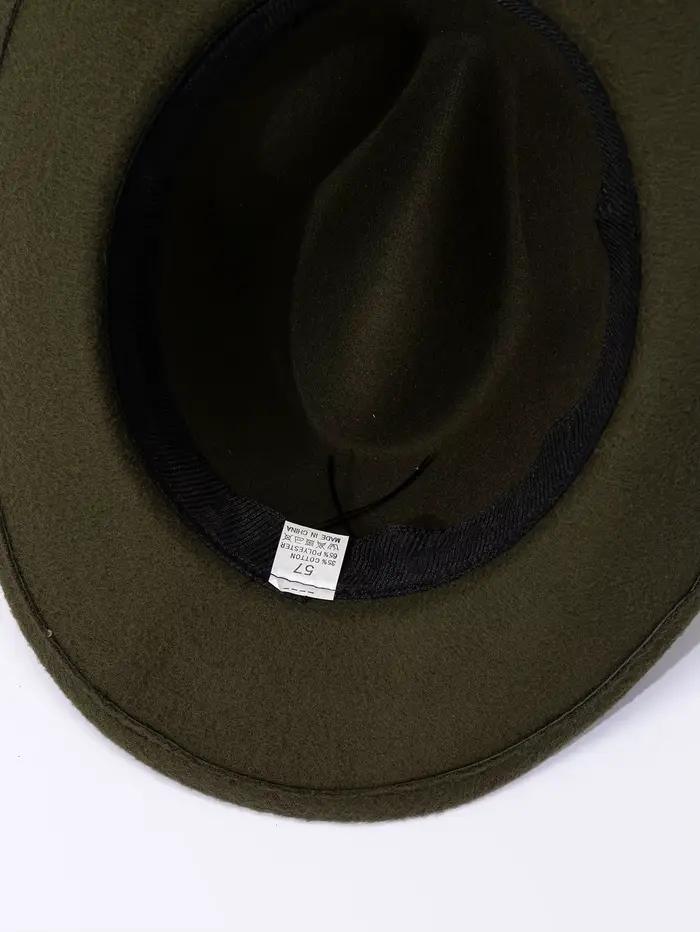 Chapeau en feutre doux avec ceinture de style britannique pour hommes et femmes