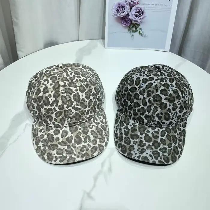 Casquettes de baseball rétro à imprimé léopard pour hommes et femmes