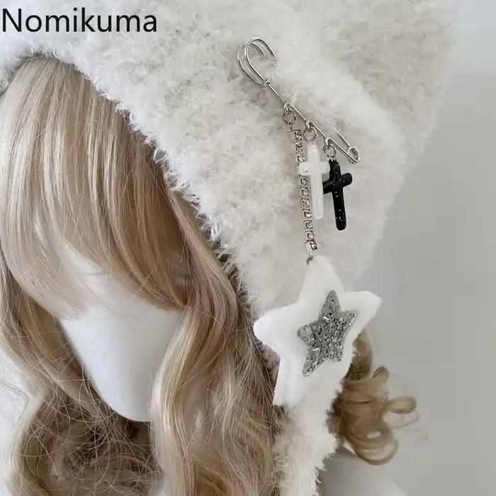 Y2K – bonnet tricoté étoile mignon Ins