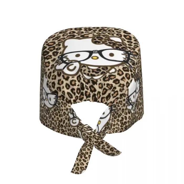 Casquette de bloc opératoire pour femmes et filles design chaton kawaii polyester professionnelle pour infirmières et laboratoire occaions spéciales