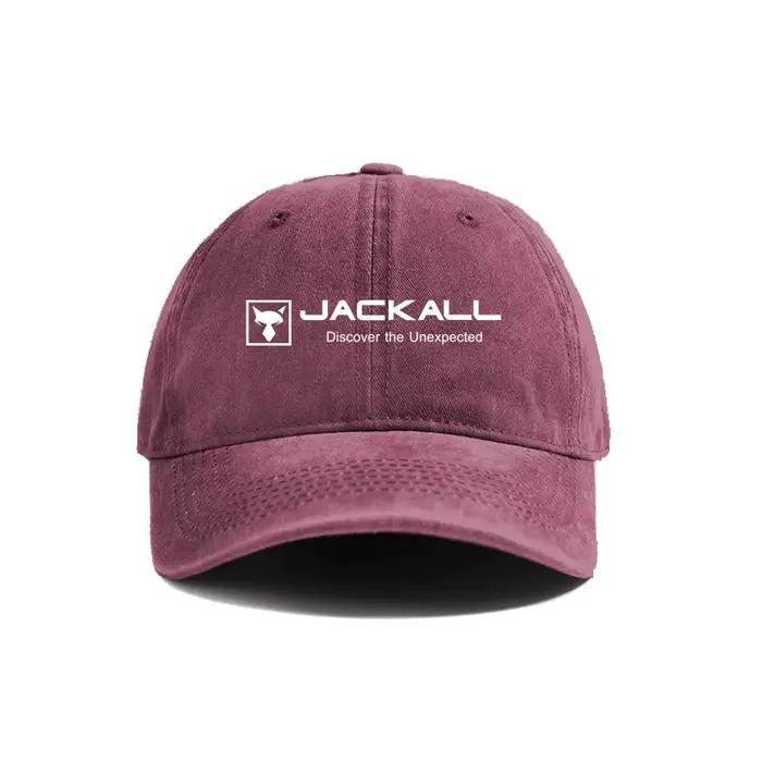 Jackall leurres Logo appâts de pêche casquettes de Baseball chapeaux en détresse casquette hommes femmes rétro en plein