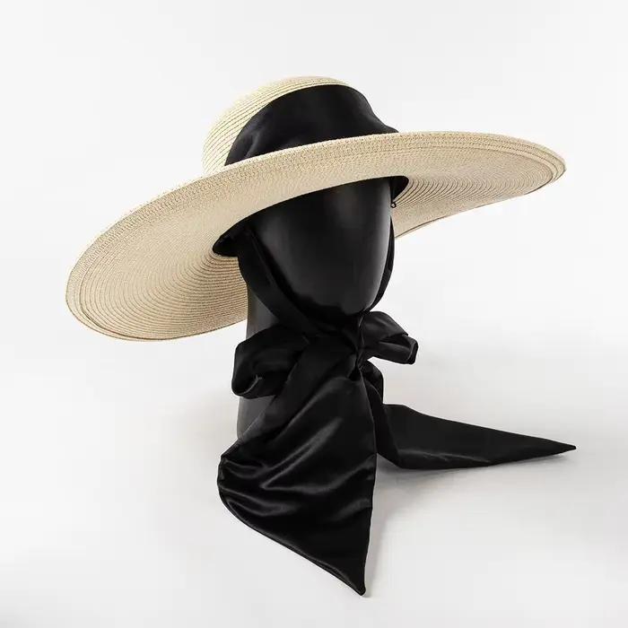 Chapeau de paille à large bord pour dames