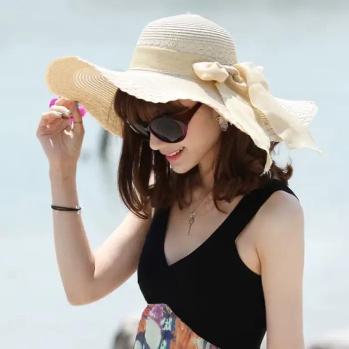 Chapeaux de paille de style coréen pour femmes