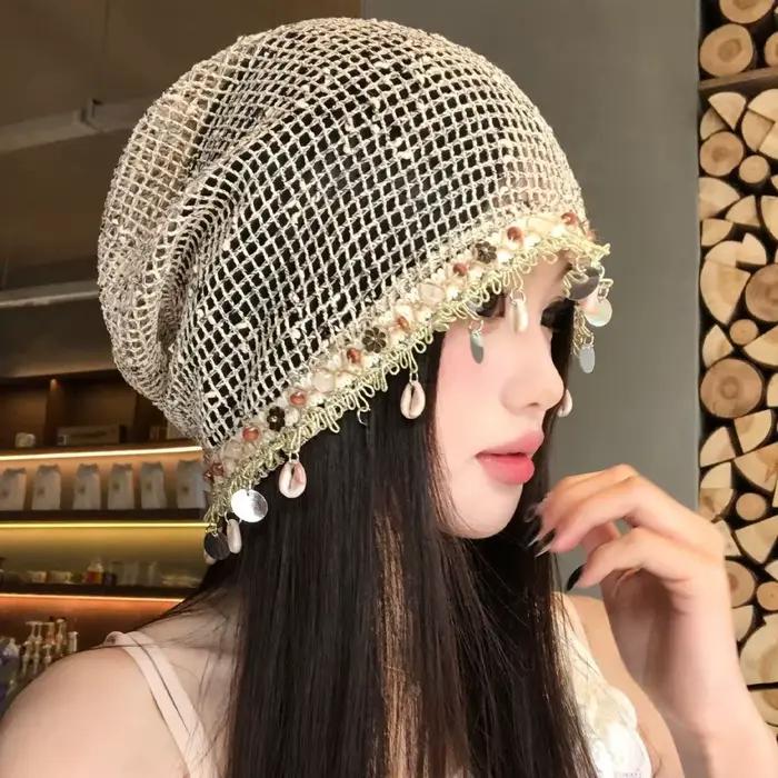 Bonnet léger à motif coquille